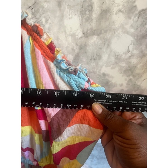 Torrid 3 Women's Multicolor Peplum Gauze Square Neck Cami Top Plus Size‎ 3x - Picture 7 of 9